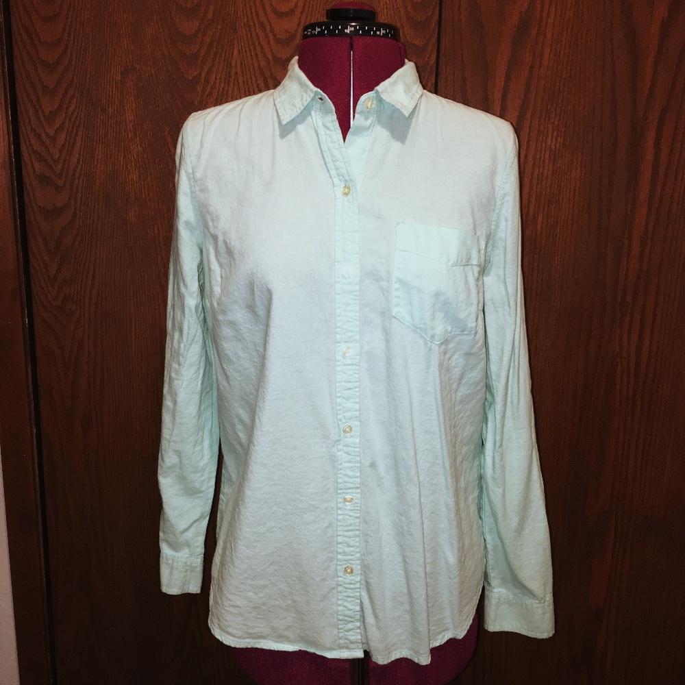 Light Teal Button Down